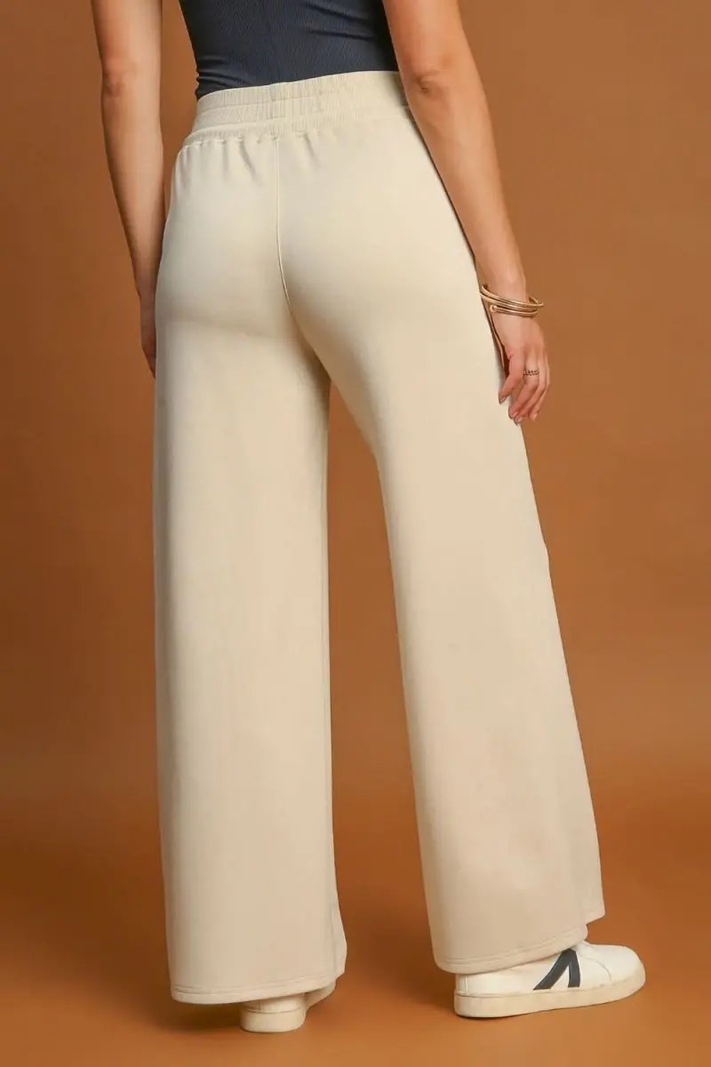 Trendsi Umgee Plus Size Wide Leg Pants Women's Casual Drawstring Pockets