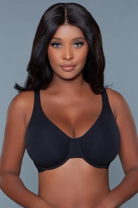 T-Shirts Premium BE WICKED Veronica Bra Plus Size Support Black 38A