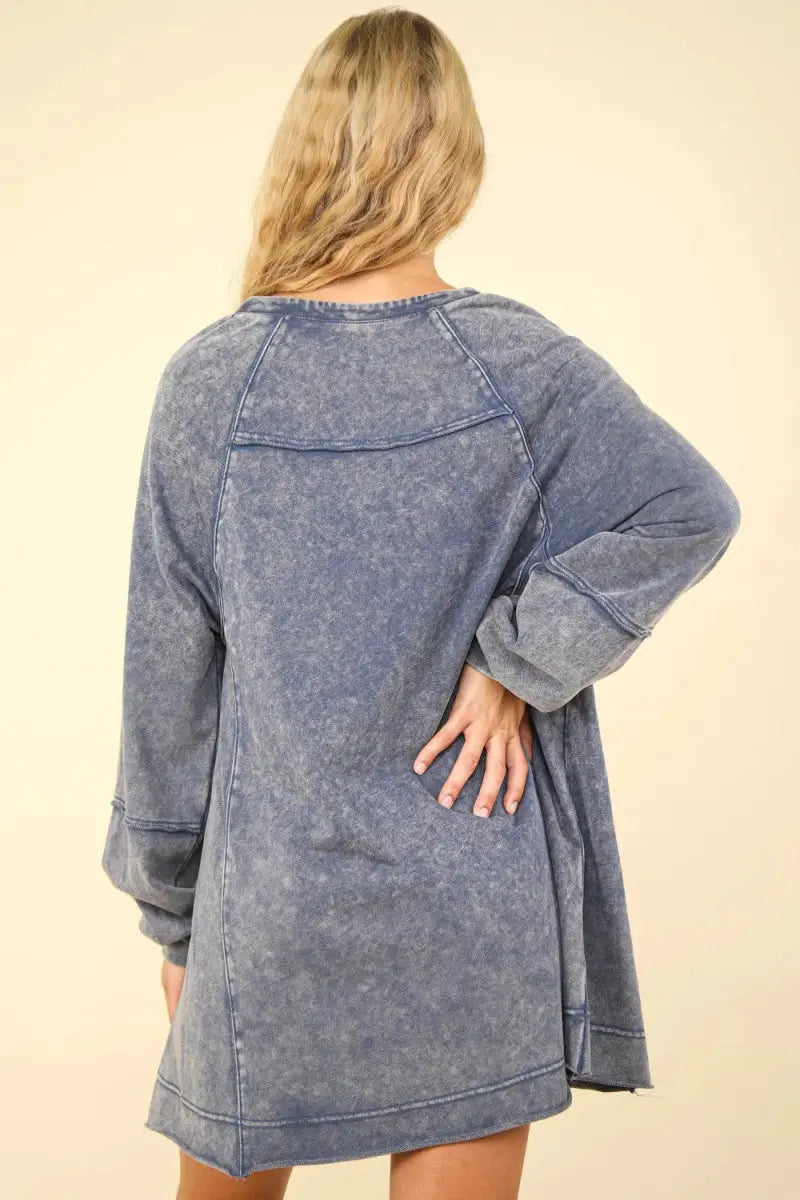 Dresses Trendsi Mineral Washed Dress Women's Casual A-Line Mini Dress Comfy Fit