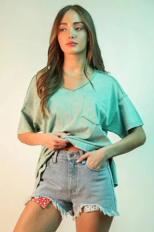 Women's Denim Shorts Denim Shorts - Raw Hem USA Made - Women's Casual