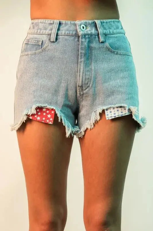 Women's Denim Shorts Denim Shorts - Raw Hem USA Made - Women's Casual