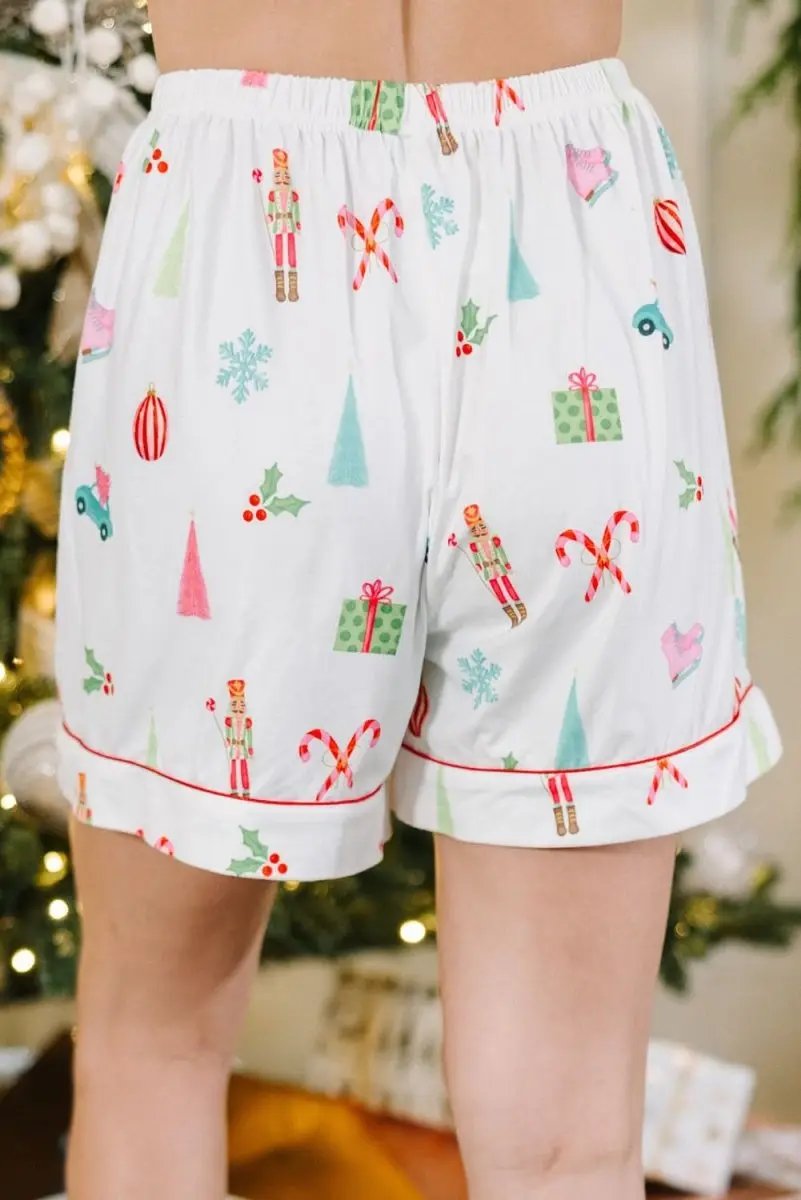 Shirts Love Salve White Christmas Print Women's Pajama Set Loungewear Soft & Breathable