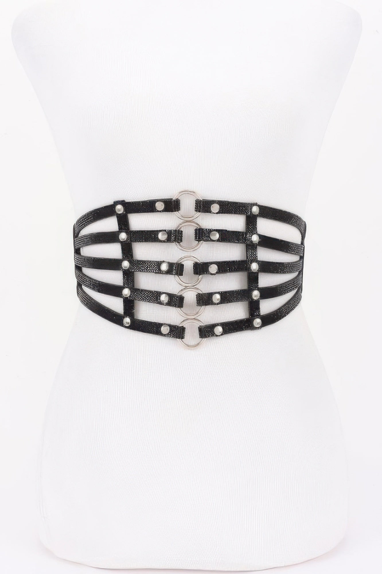 Wide Rhinestone Waist Belt