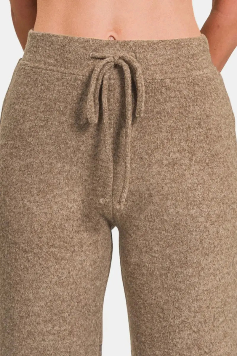 Trendsi Hacci Cropped Pants Women's Casual Comfy Drawstring Bottoms