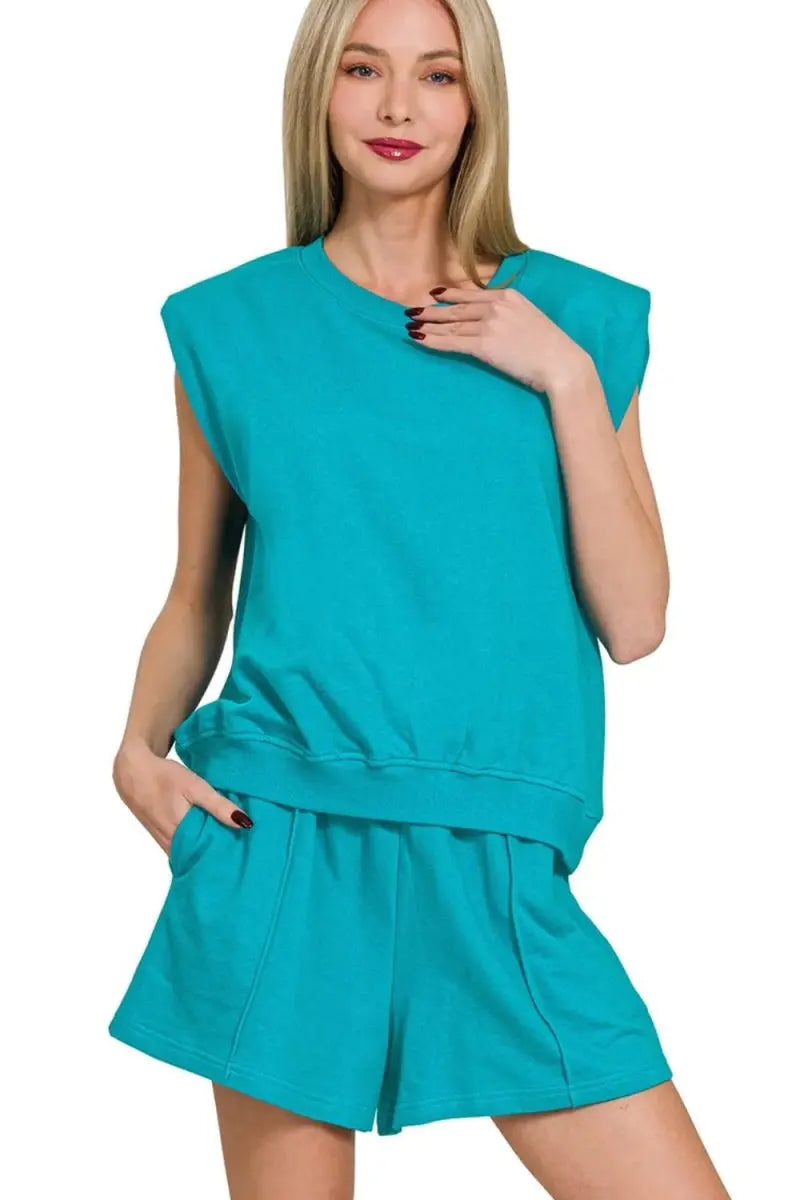 Women's Loungewear Set Loungewear Set - Soft Terry - Sleeveless