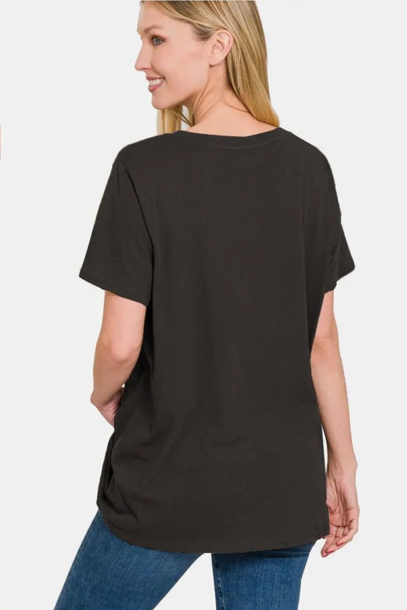 T-Shirts Trendsi V-Neck Tee Women's Everyday Wear Basic T-Shirt Soft & Comfy
