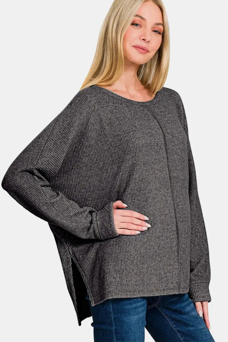 T-Shirts Trendsi High-Low Tee Women's Everyday Top Relaxed Fit Soft T-Shirt