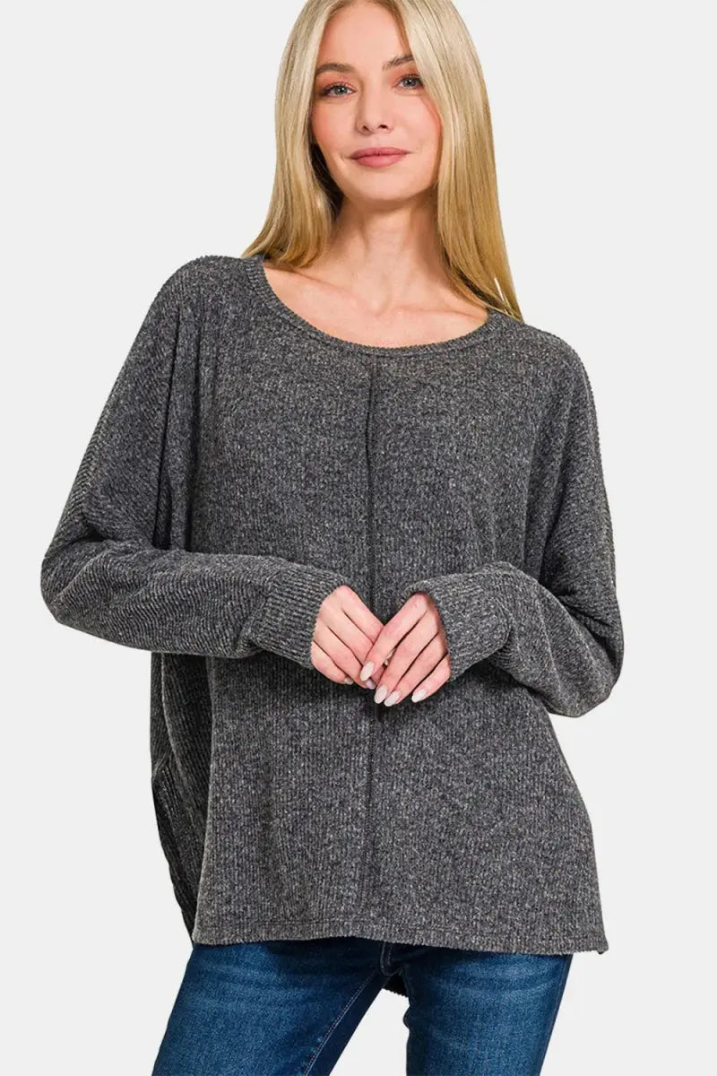 T-Shirts Trendsi High-Low Tee Women's Everyday Top Relaxed Fit Soft T-Shirt