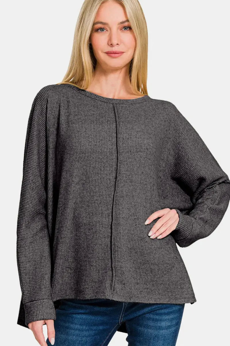T-Shirts Trendsi High-Low Tee Women's Everyday Top Relaxed Fit Soft T-Shirt