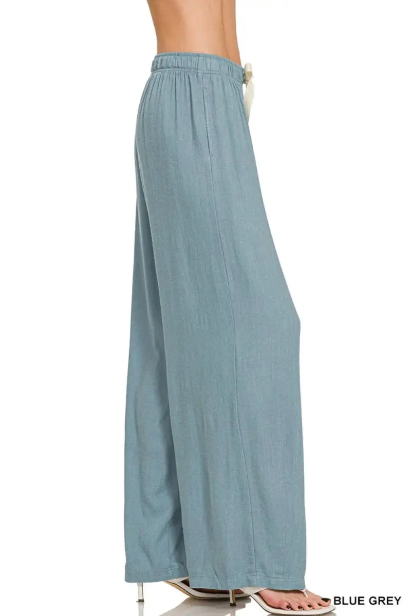 Women's Lounge Pants Women's Linen Drawstring Pants - Lightweight & Comfy - Casual Lounge