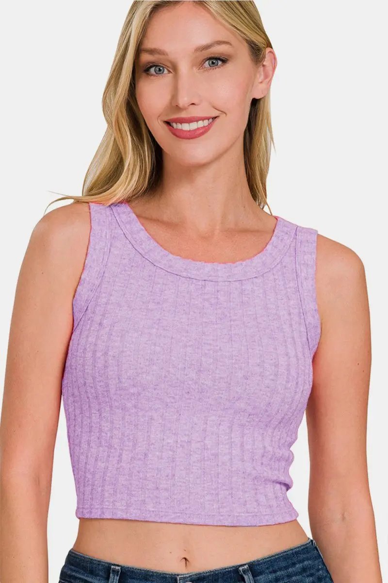 Women's Cropped Tank Top Ribbed Cropped Tank - Soft & Stylish - Summer Fashion Top