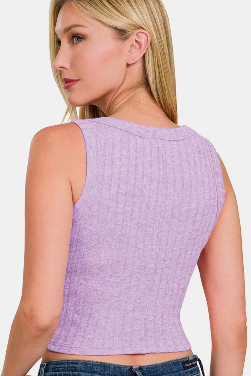 Women's Cropped Tank Top Ribbed Cropped Tank - Soft & Stylish - Summer Fashion Top