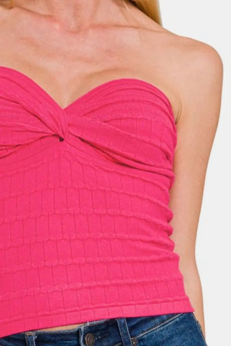 Women's Top Ruched Sweetheart Top - Soft Flattering - Casual Everyday Tee