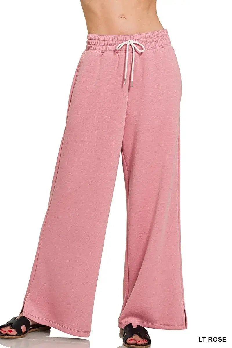 Trendsi Zenana Scuba Pants Women's Everyday Comfort Drawstring Casual Bottoms