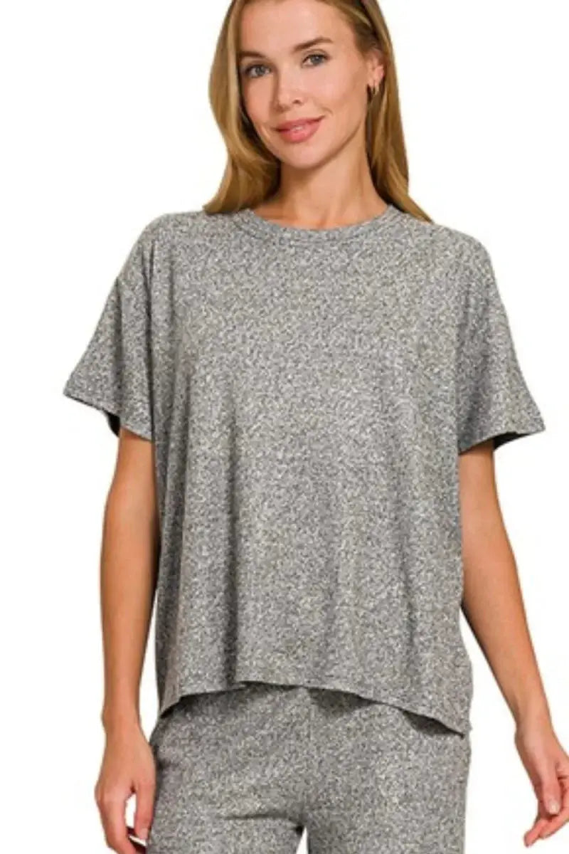 Women's Loungewear Pajama Set - Soft Melange - Cozy Two-Piece