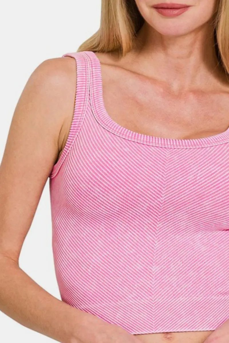 Dresses Trendsi Ribbed Tank Top Women's Casual Wear Basic Scoop Neck Sleeveless Top