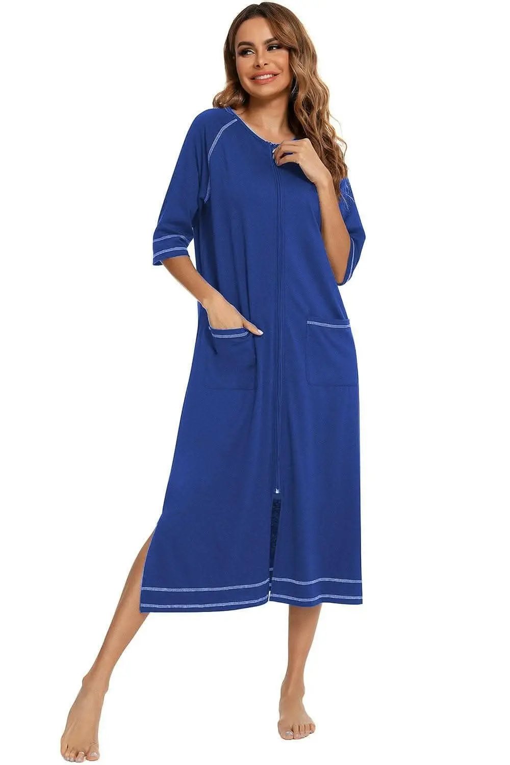 Night Dress With Pockets | Trendsi Comfortable Sleepwear