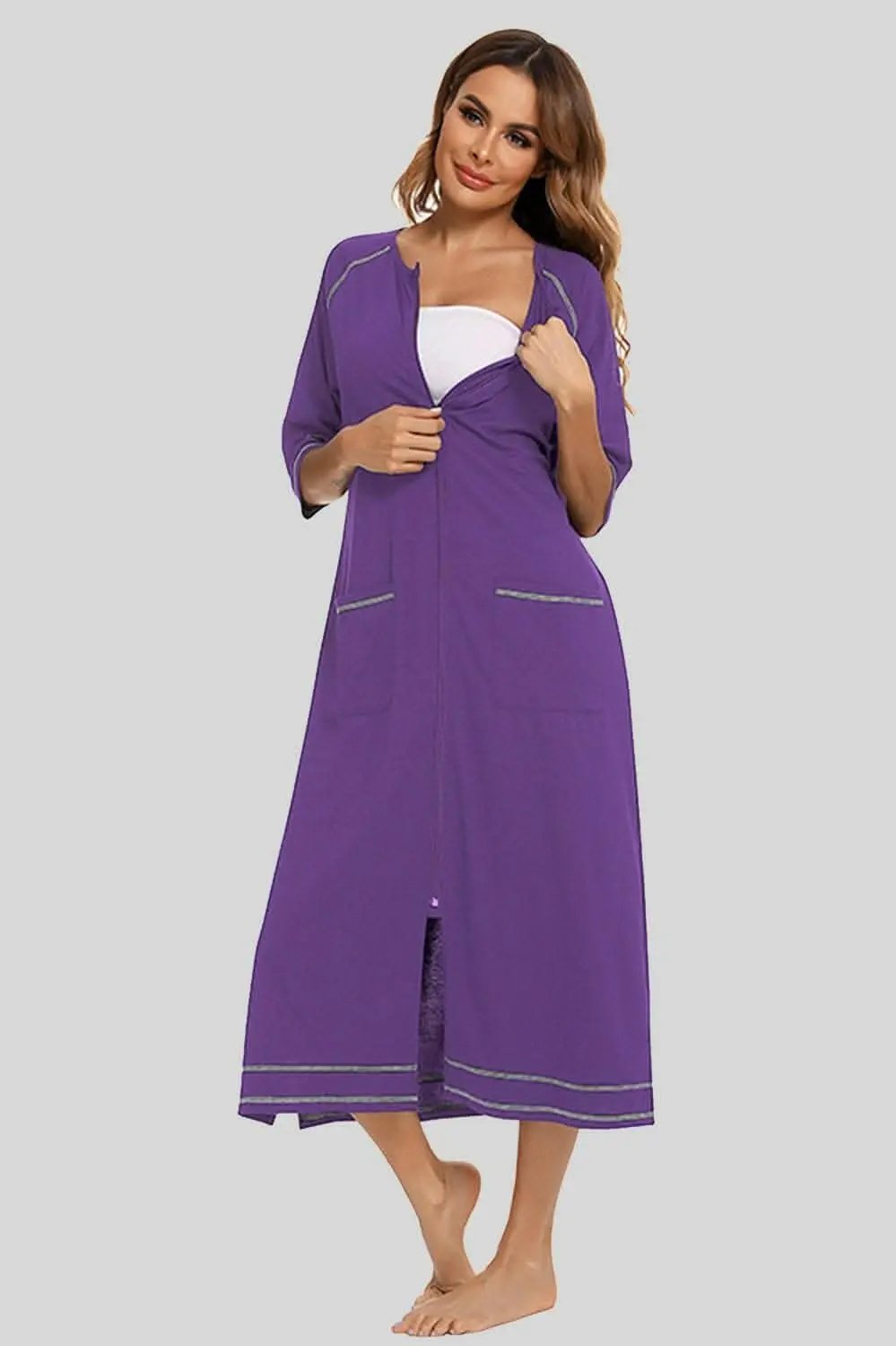 Night Dress With Pockets | Trendsi Comfortable Sleepwear