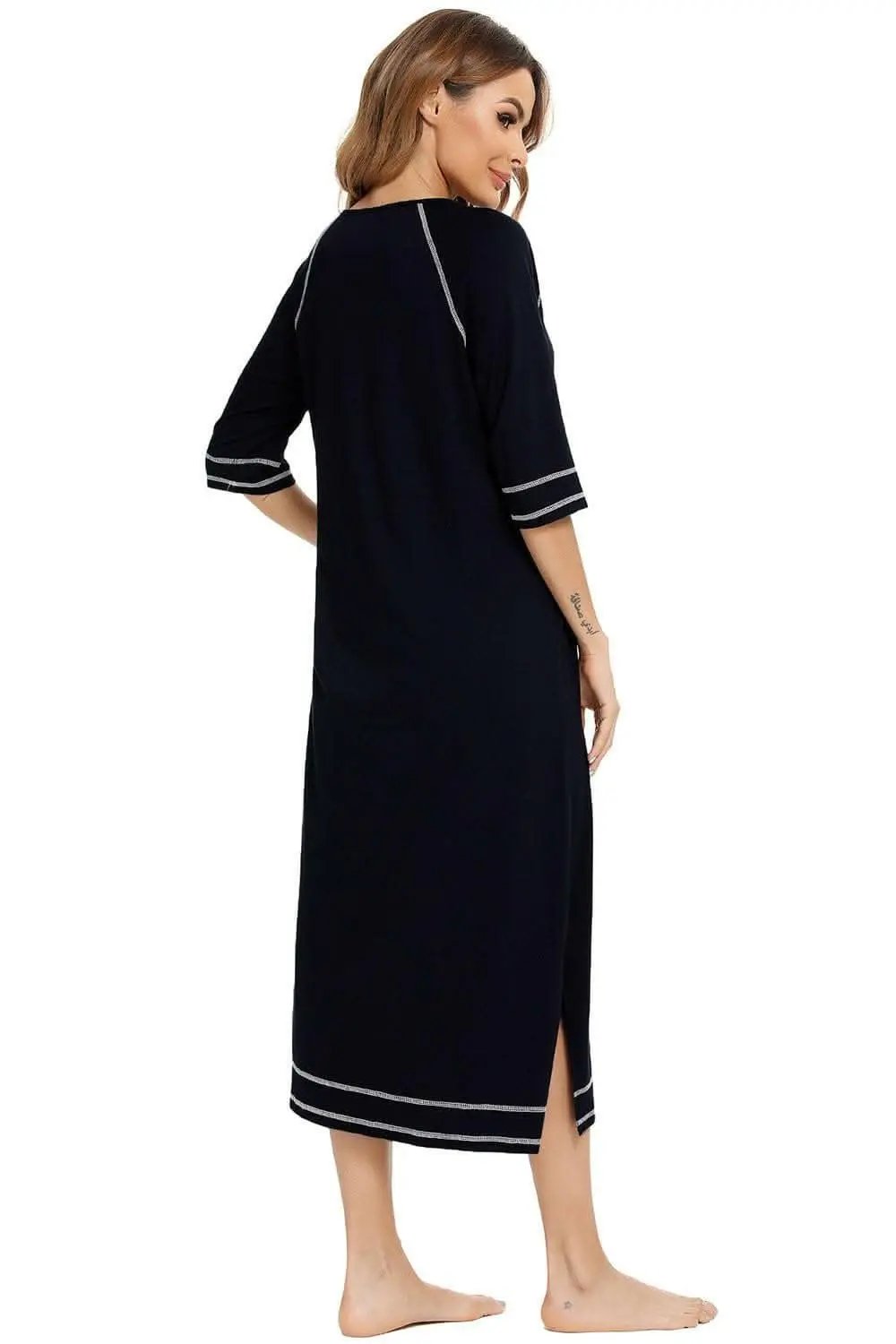 Night Dress With Pockets | Trendsi Comfortable Sleepwear