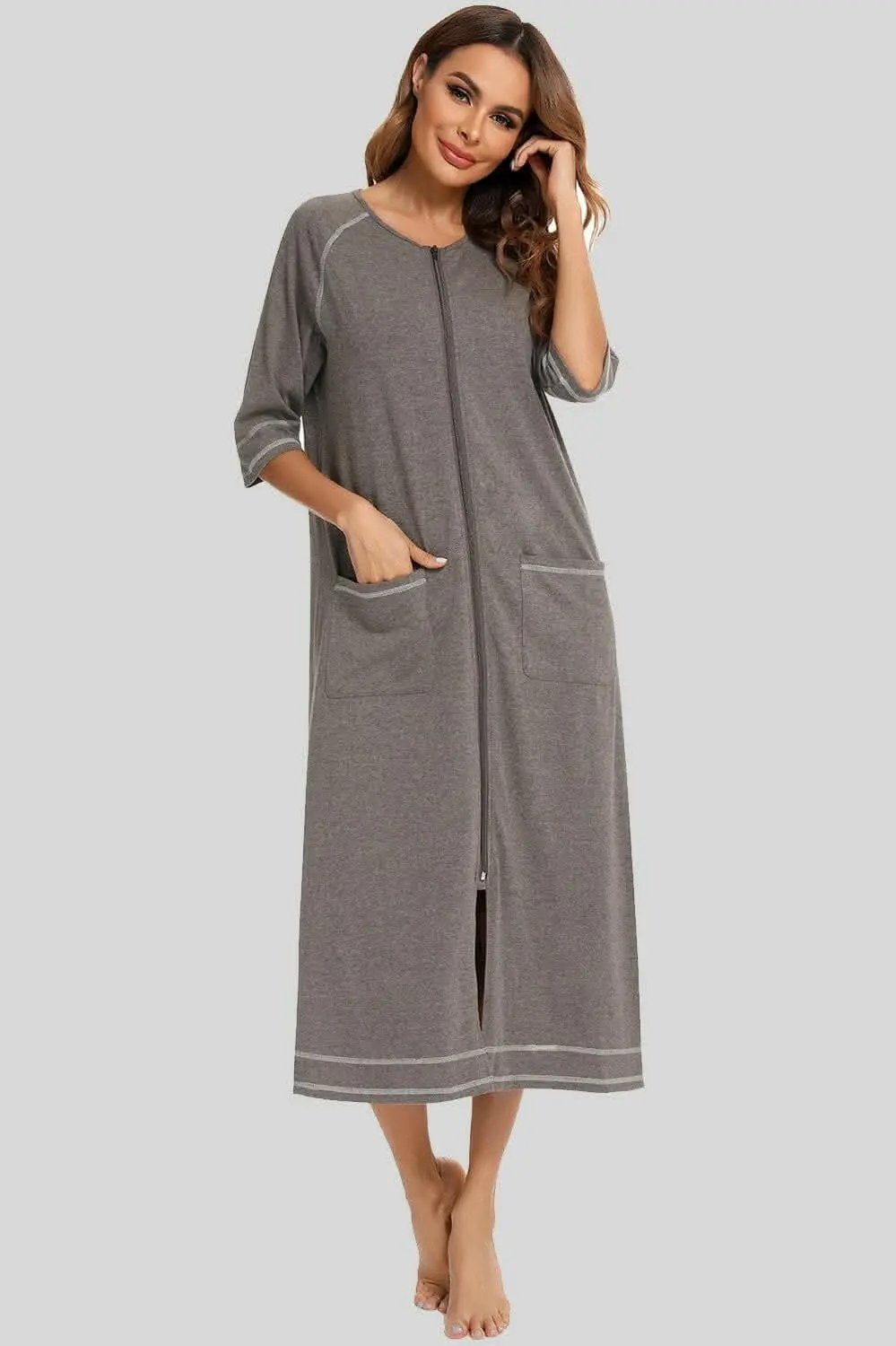 Night Dress With Pockets | Trendsi Comfortable Sleepwear