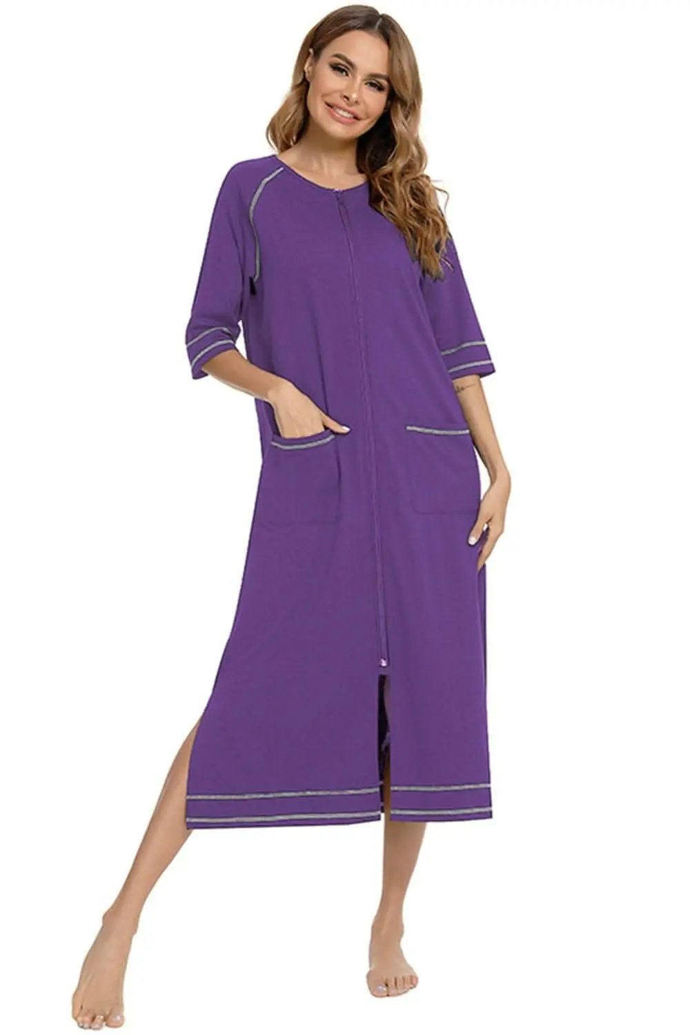 Night Dress With Pockets | Trendsi Comfortable Sleepwear